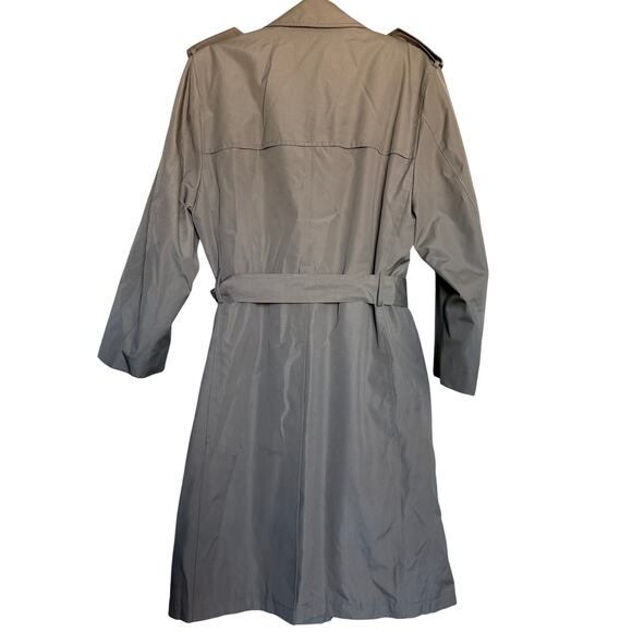 Vintage Woodmere Lined Trench Coat Double Breasted 36 SHT normcore preppy - Picture 2 of 8